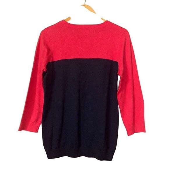 Vineyard Vines Cashmere Blend Color Block Whale Sweater Size M - Picture 2 of 11